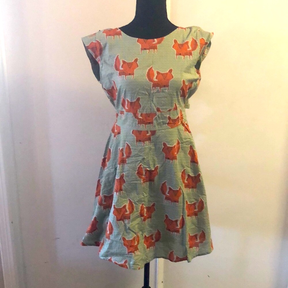 Mint Green Flutter Sleeve A-Line Sundress